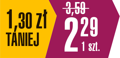1,30 zł taniej / 2,29 za 1 szt.