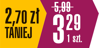 2,70 zł taniej / 3,29 za 1 szt.