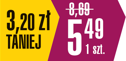 3,20 zł taniej / 5,49 za 1 szt.